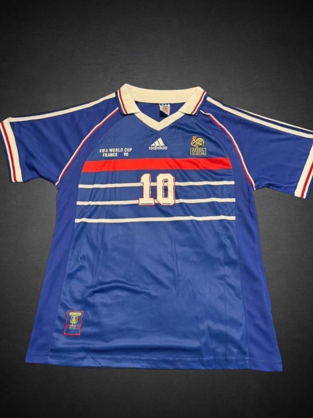 1998 France world Cup Zidane football soccer jersey.
